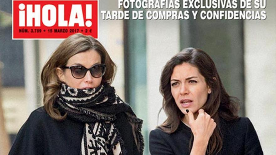 Eva Fernández, junto a Letizia en la portada de la revista ¡Hola!.