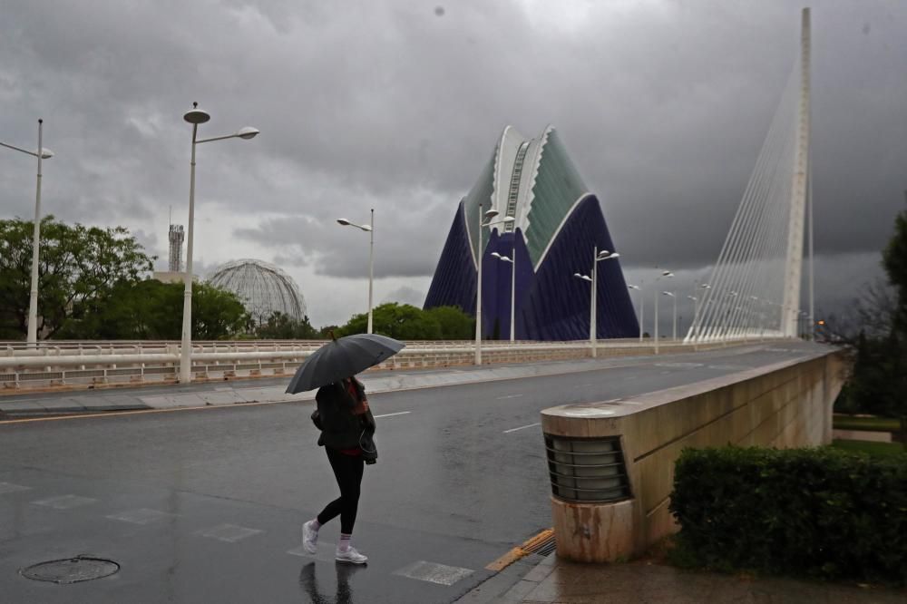 Lluvia en València.