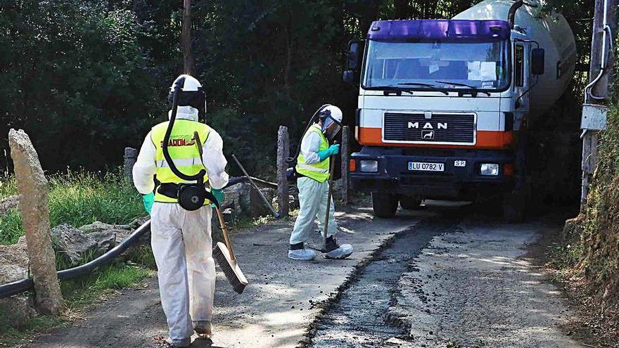 Obras en Porriño en las que se encontró lindano. |   // D.P.