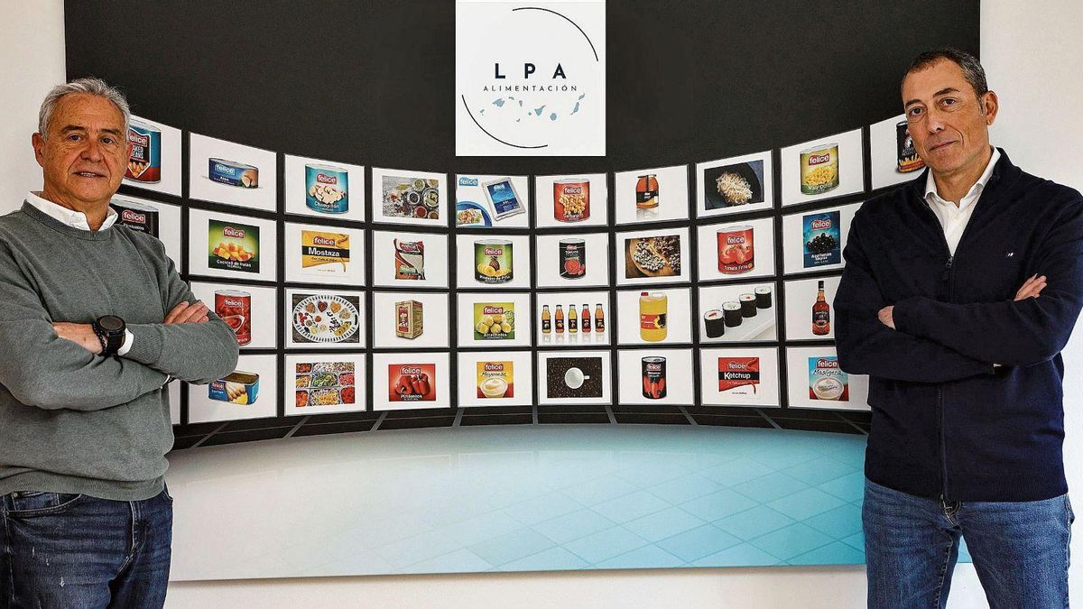 Eugenio Pascual y José Albero, responsables de LPA Alimentación, en las oficinas de Alcoy