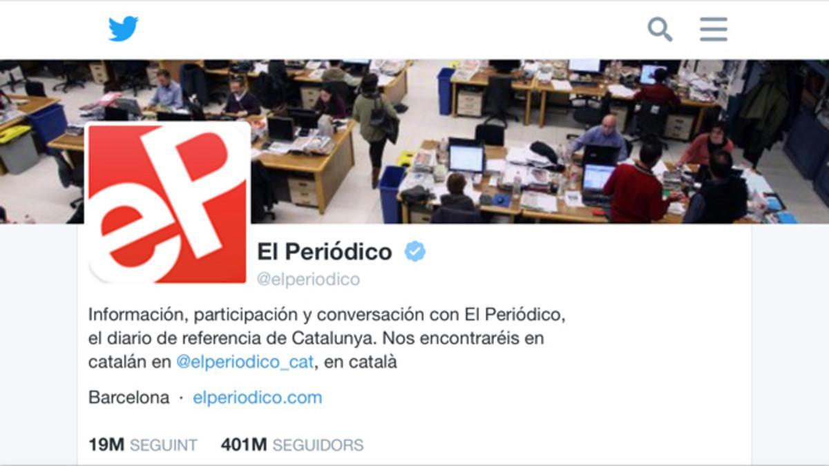 La cuenta de Twitter de EL PERIÓDICO supera los 400.000 seguidores
