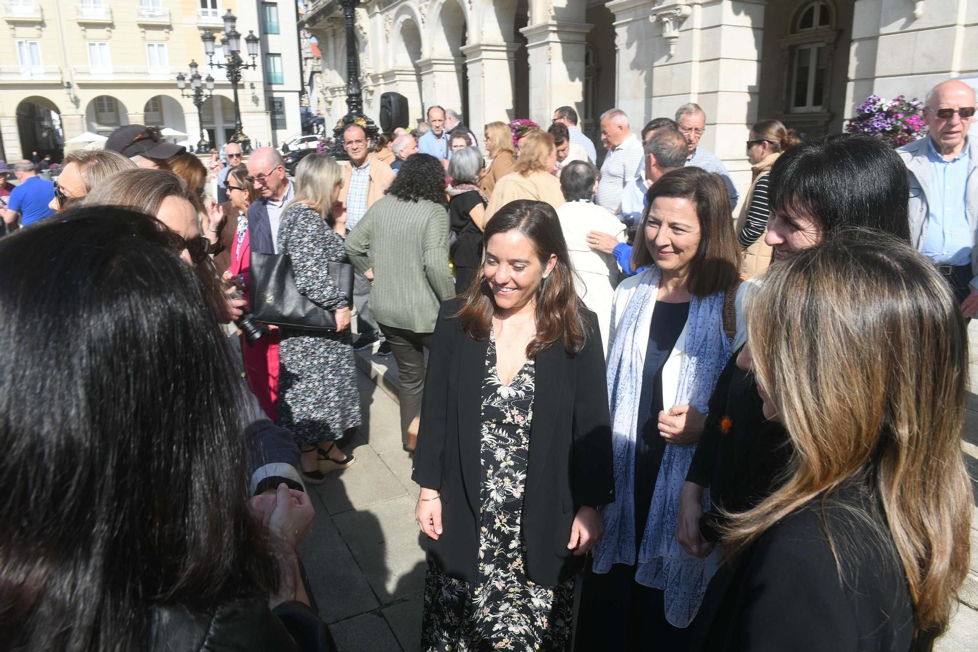Lectura de un manifiesto en María Pita por el Día Mundial del Párkison