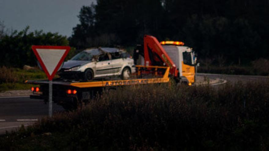 Imagen del vehículo tras el accidente