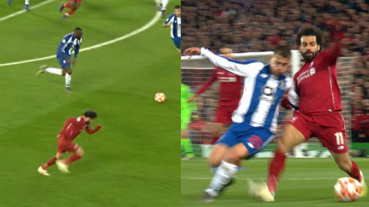 ¡Sprinta durante todo el campo para robar un balón! La salvajada de Salah ante el Porto