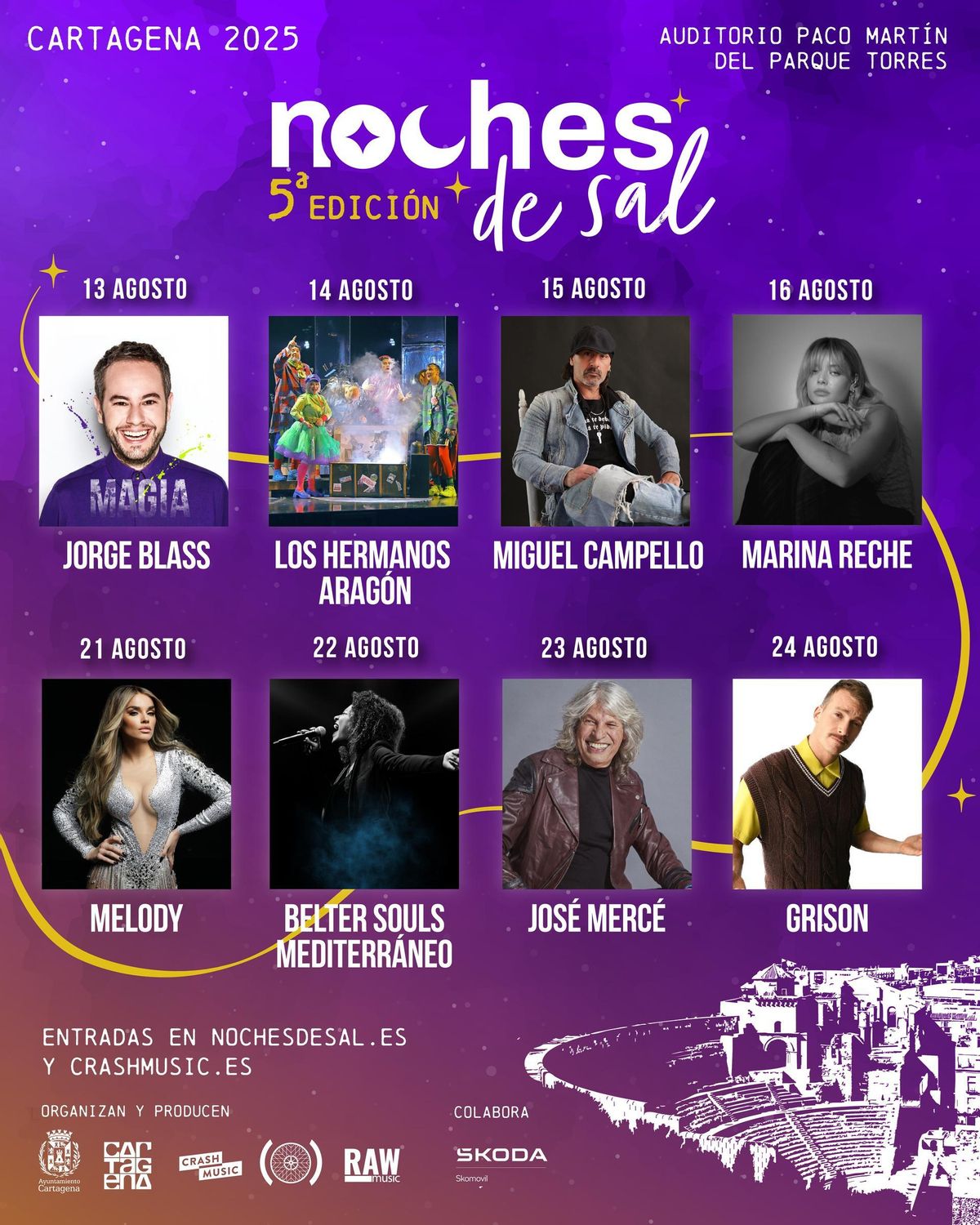 El cartel de las Noches de Sal.