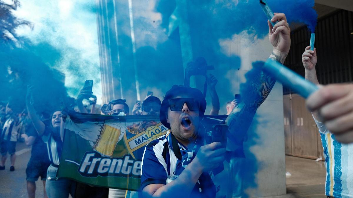 Recibimiento al Málaga CF en La Rosaleda