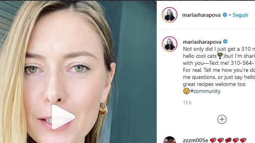 Sharapova se pone al teléfono