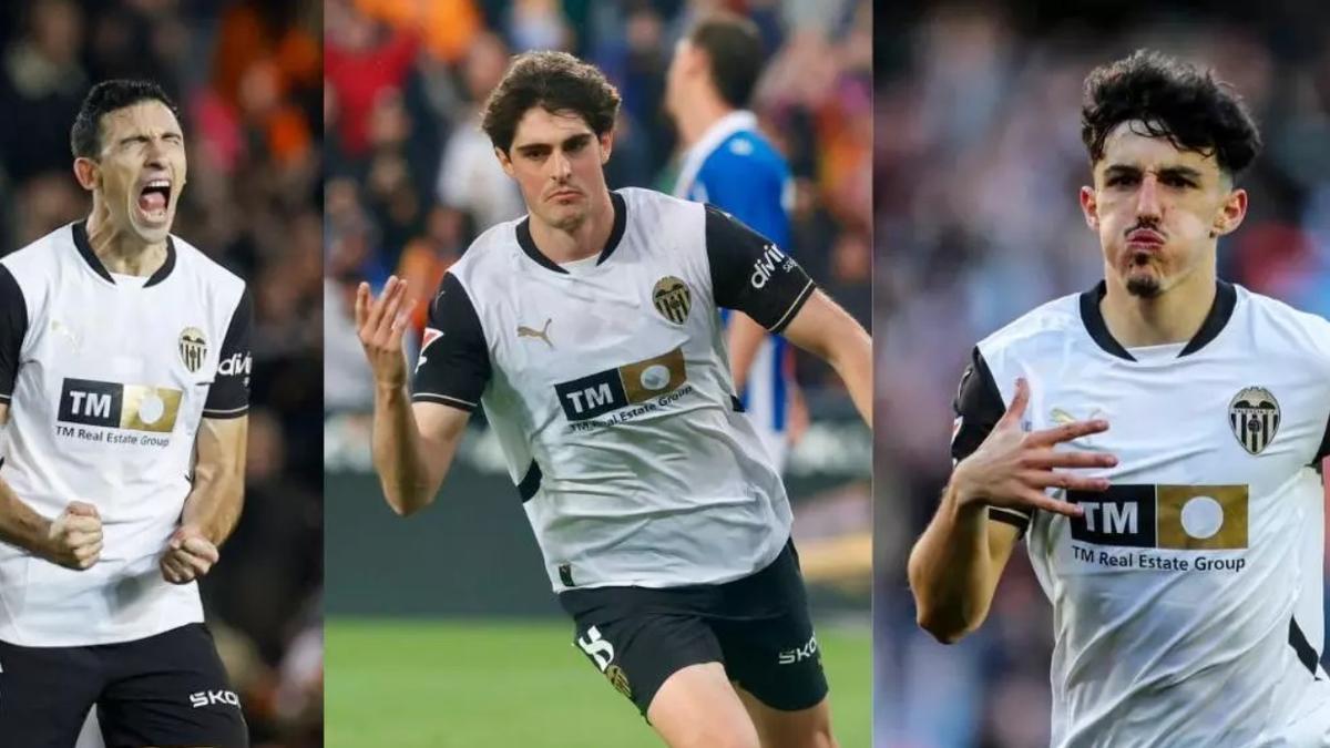 César Tárrega, Javi Guerra y Diego López, tres de los cinco jugadores con más valor de la plantilla
