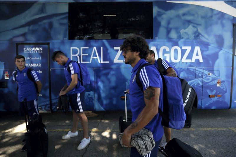 Salida del Real Zaragoza hacia Boltaña