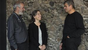 Ramon Vilalta, Carme Pigem y Rafael Aranda, los tres arquitectos del estudio RCR de Olot.