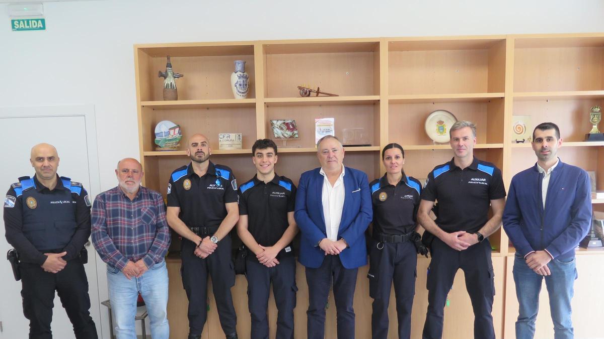 Los agentes de la Policía Local de A Laracha.