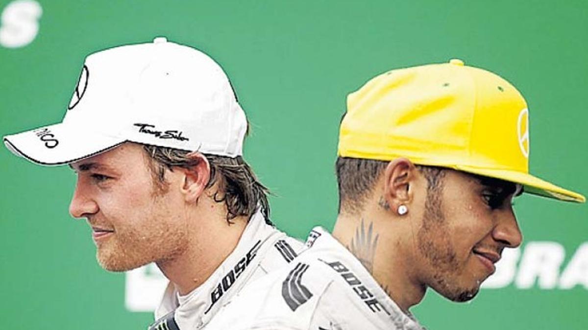 La mala relación entre Hamilton y Rosberg es de difícil arreglo