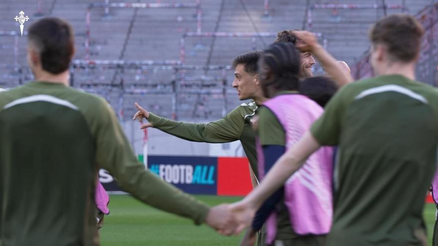El Celta entrena en Friburgo preparando el encuentro contra de Europa League