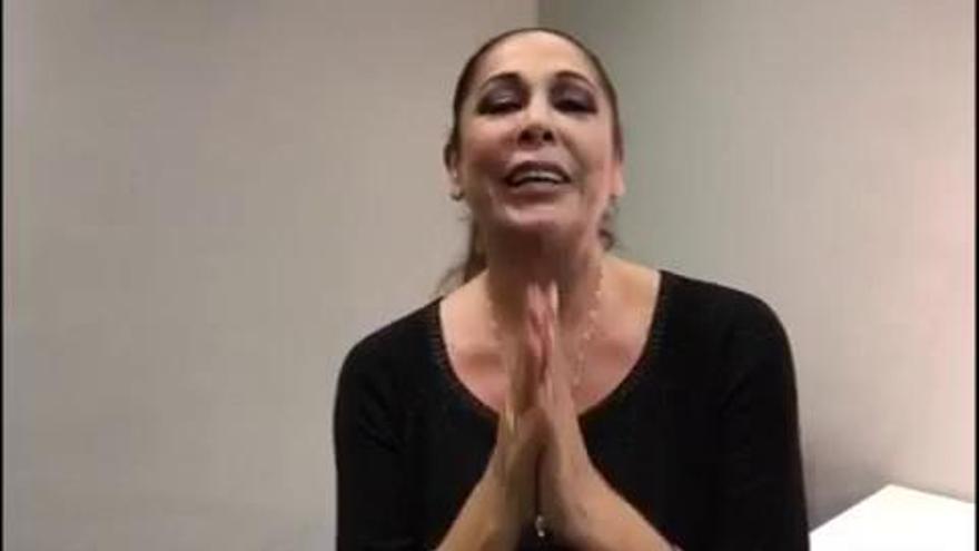 La Pantoja invita en un vídeo a su público canario acudir a su concierto del día 13 de enero en el Gran Canaria Arena