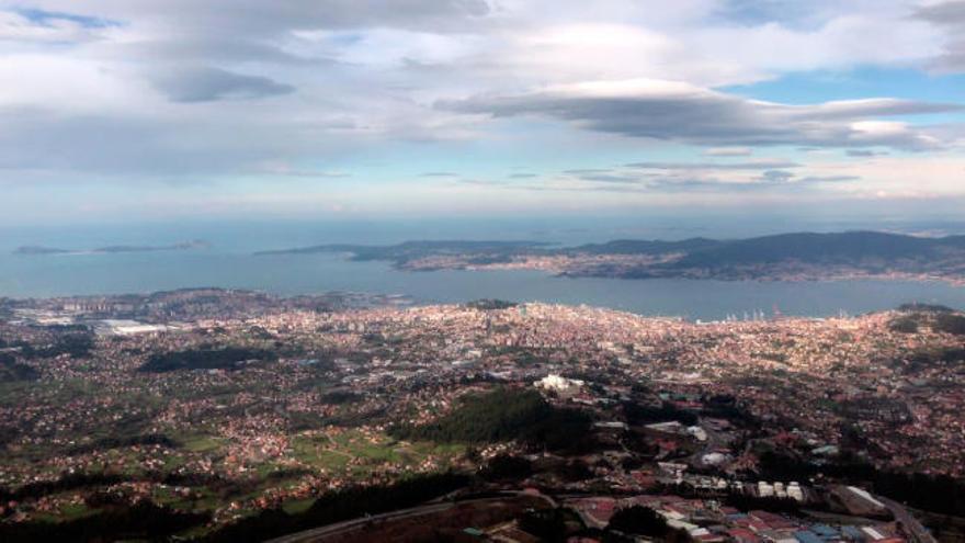 El sur de Pontevedra a vista de pájaro