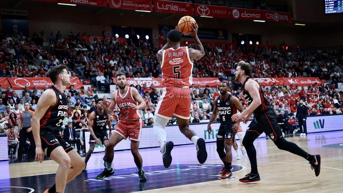David DeJulius, en el partido UCAM Murcia-Girona de la pasada semana