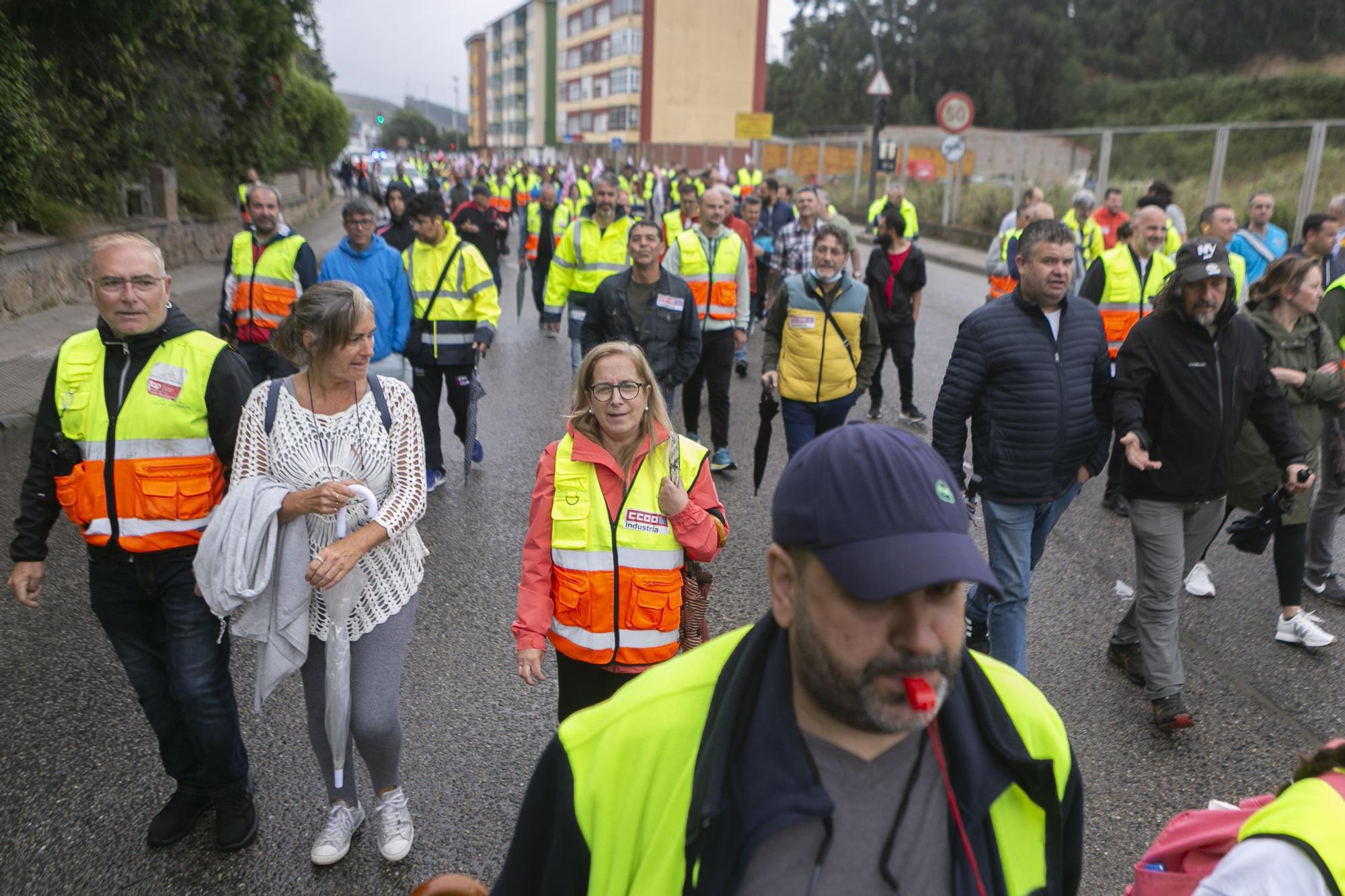 EN IMÁGENES: así transcurrió la marcha de los trabajadores de Saint-Gobain