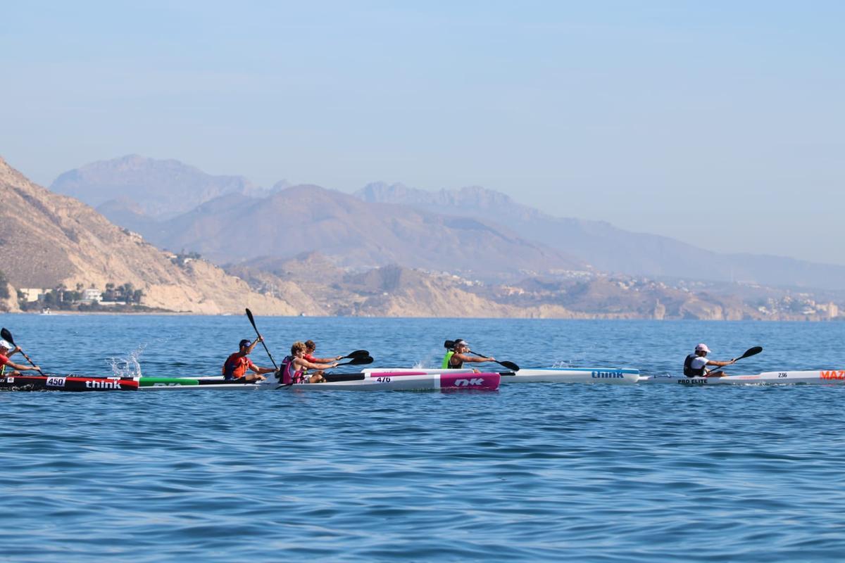 Marcos Climent, a la derecha de la imagen, en la prueba senior SS1.