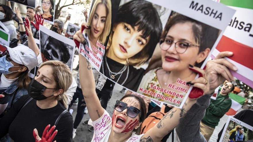 Protestas contra el Gobierno de Irán por la muerte de la joven Mahsa Amini.