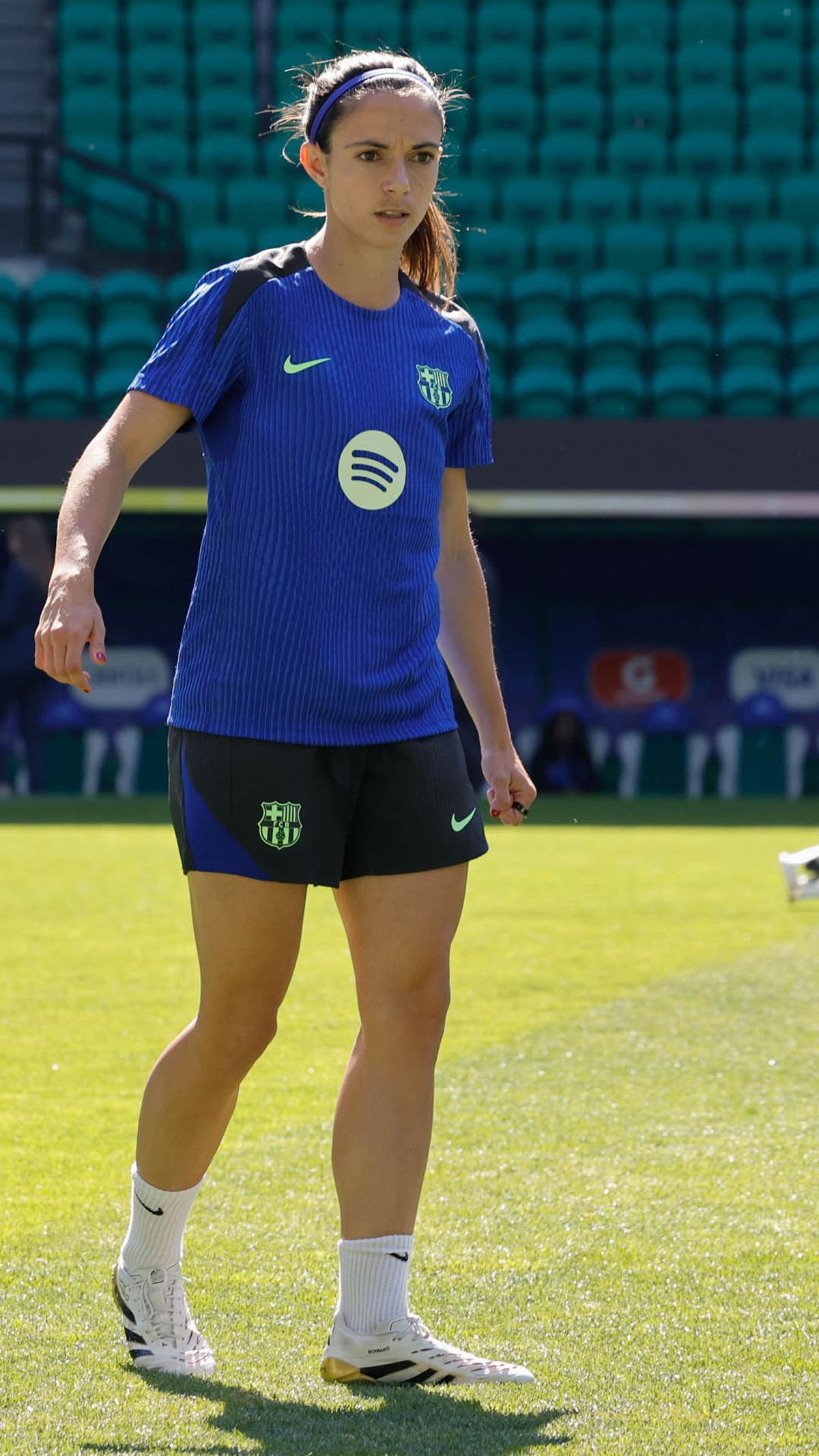 El FC Barcelona femenino durante el entrenamiento de este viernes en Lisbo para disputar mañana la final de la Liga de Campeones femenina contra el Arsenal