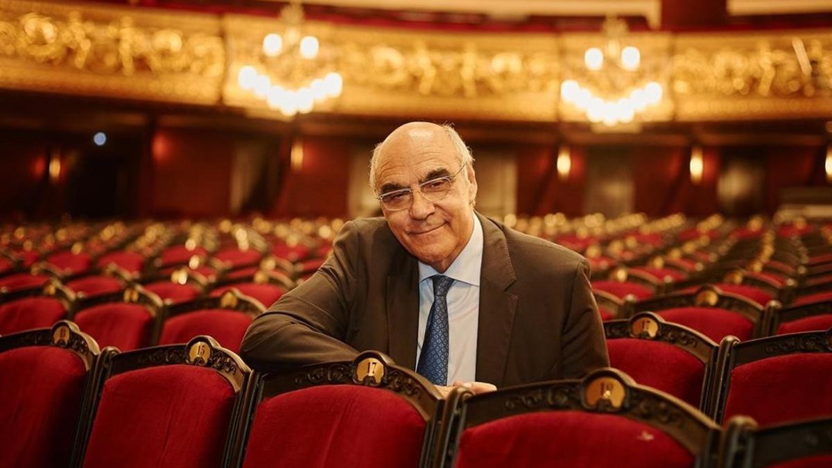 Salvador Alemany, en la platea del Liceu.