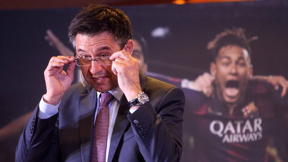 Josep Maria Bartomeu, durante un acto en la sede de su candidatura a la presidencia del Barça