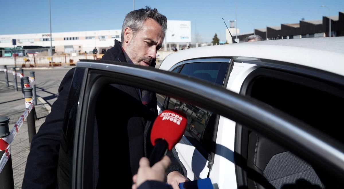 Jorge Vilda sale de la Audiencia Nacional durante el juicio a Luis Rubiales.