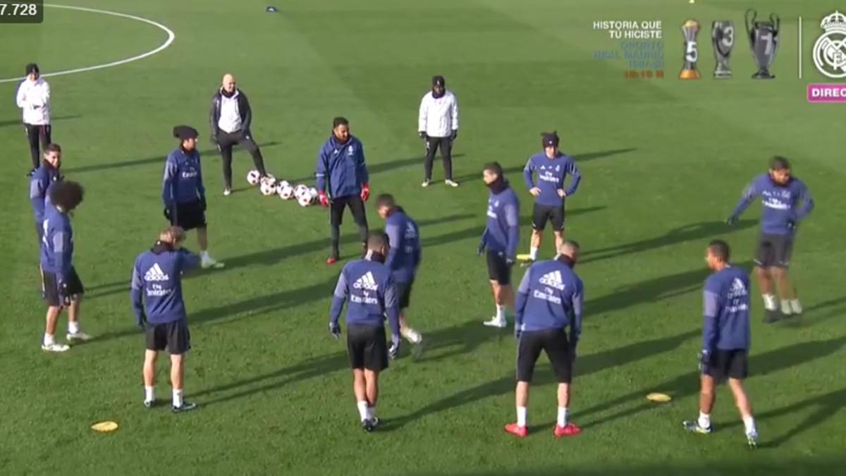 El Real Madrid se está entrenando