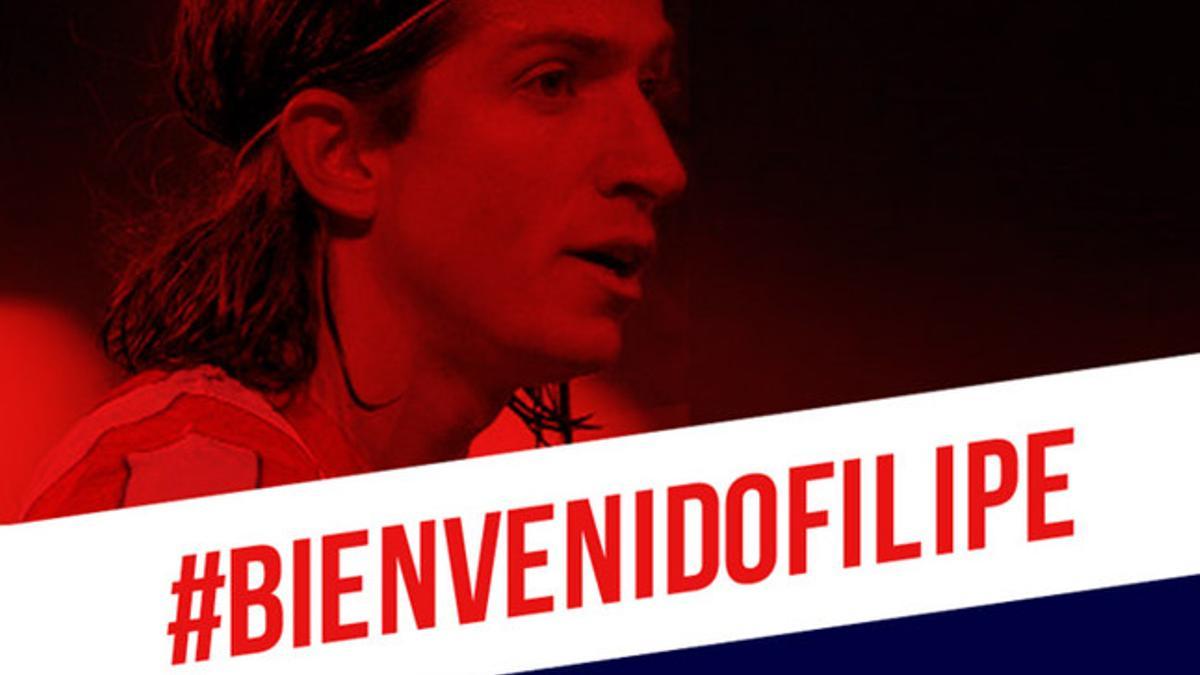 El Atlético dio la bienvenida a Filipe Luis