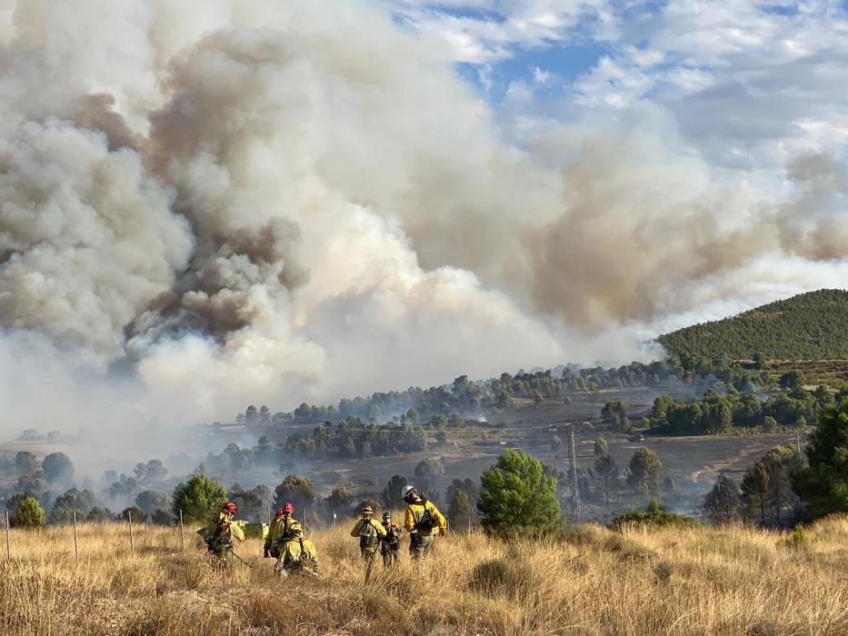 Un incendio en Mula alerta a los bomberos por su c