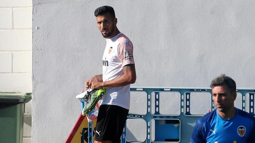 Garay, en la ciudad deportiva de Paterna.