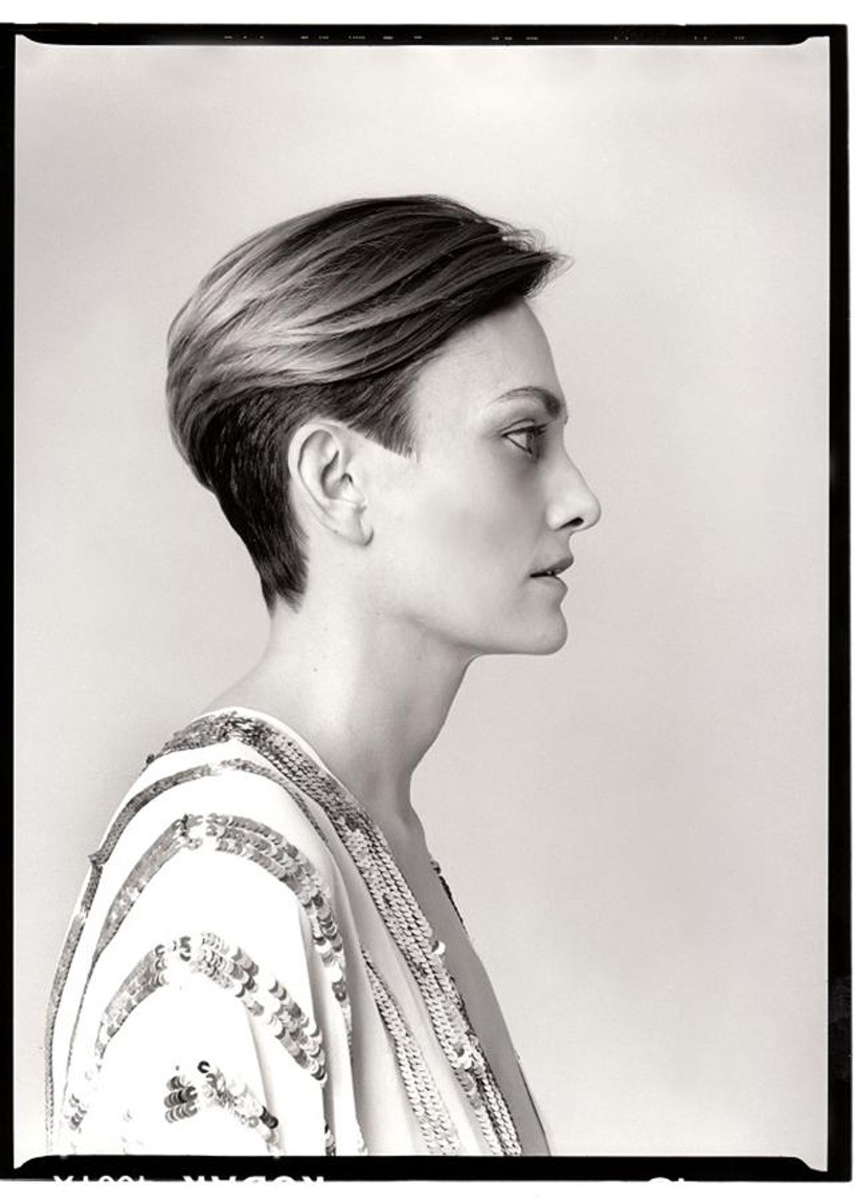 La modelo fotografiada por Annie Leibovitz.
