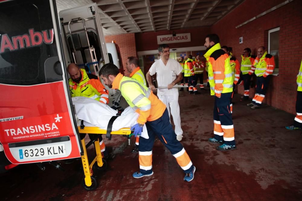 "Temporal en Asturias: El hospital de Arriondas, d