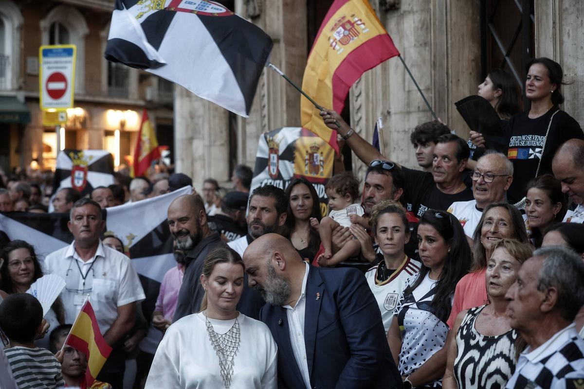 Imágenes de la manifestación en Cort, Palma, en apoyo a Ceuta