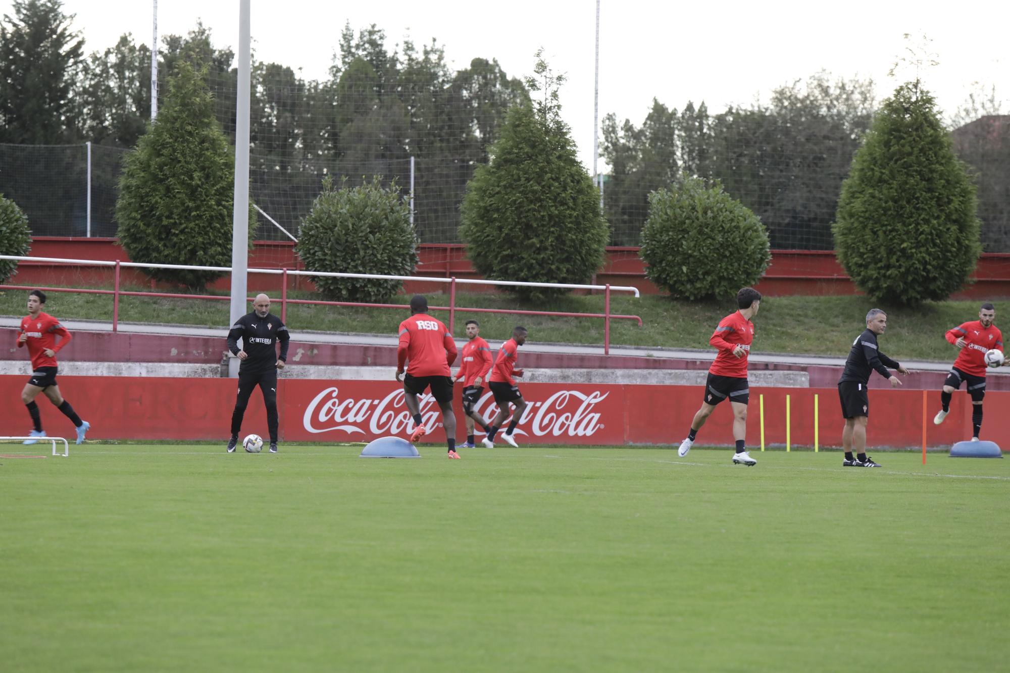 En imágenes: Entrenamiento del Sporting en Mareo