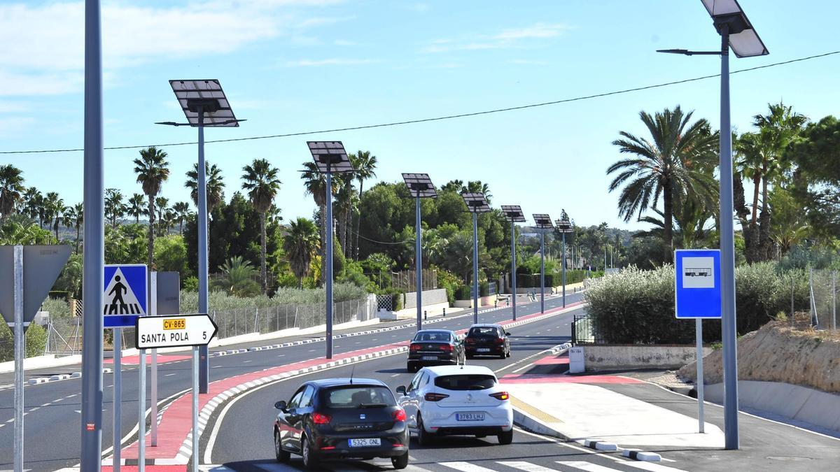 Último tramo de la carretera a Santa Pola desdoblada