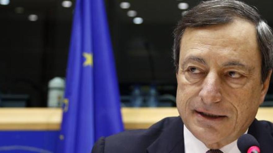 Mario Draghi durante su comparecencia ante el Parlamento Europeo.