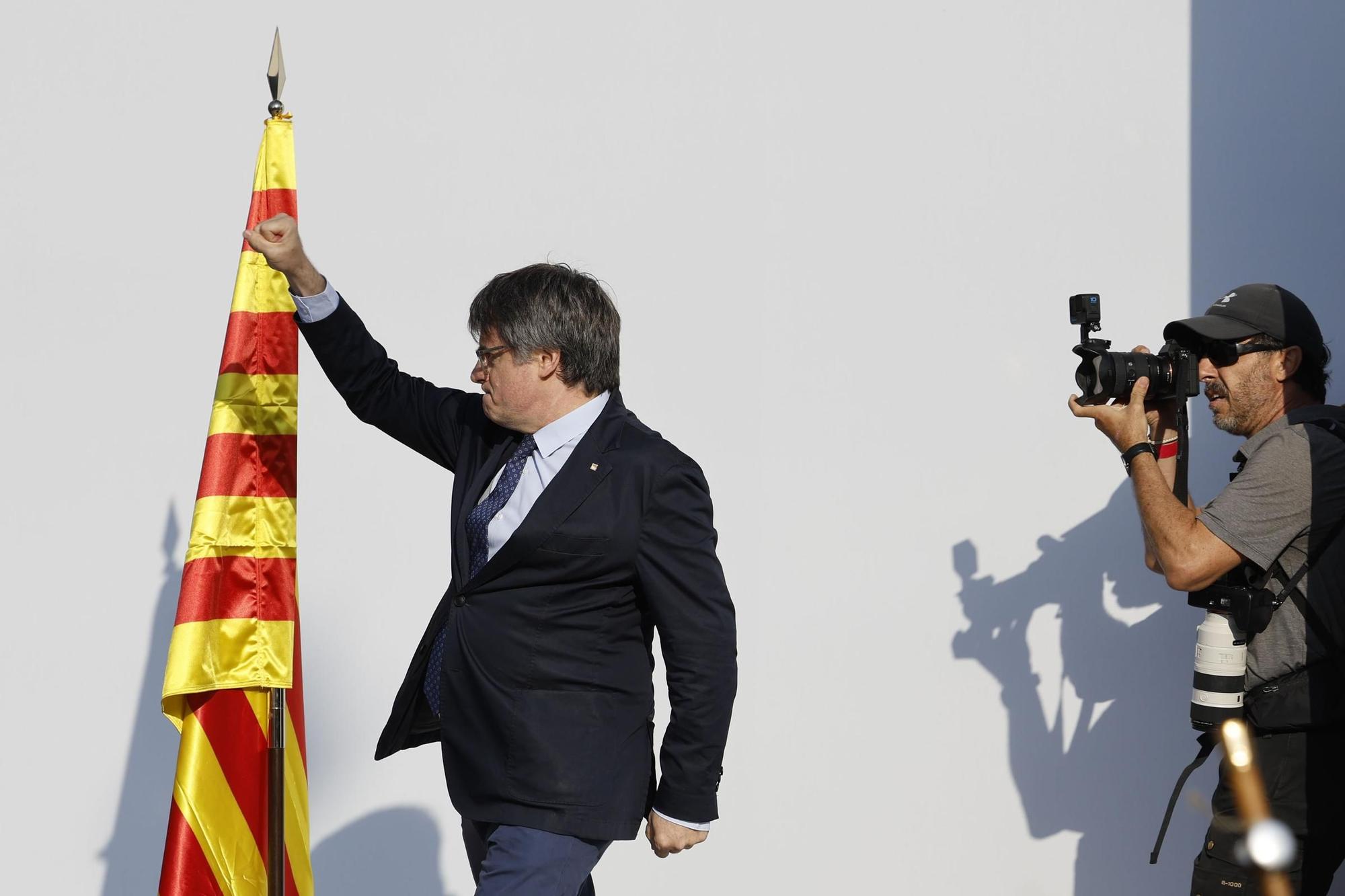 Acto de bienvenida del expresidente catalán Carles Puigdemont