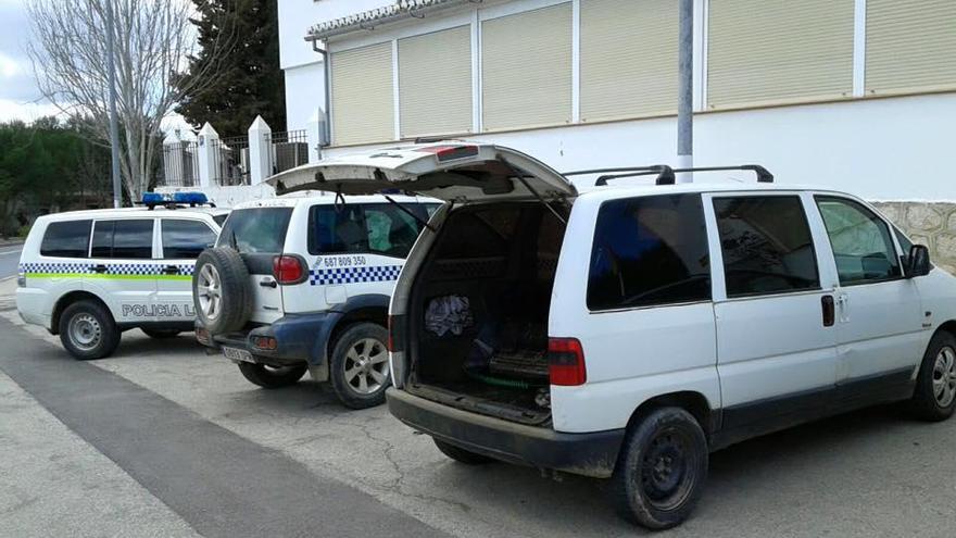 Imagen facilitada ayer por el Ayuntamiento de Riogordo tras la detención en el municipio de hasta tres supuestos ladrones.