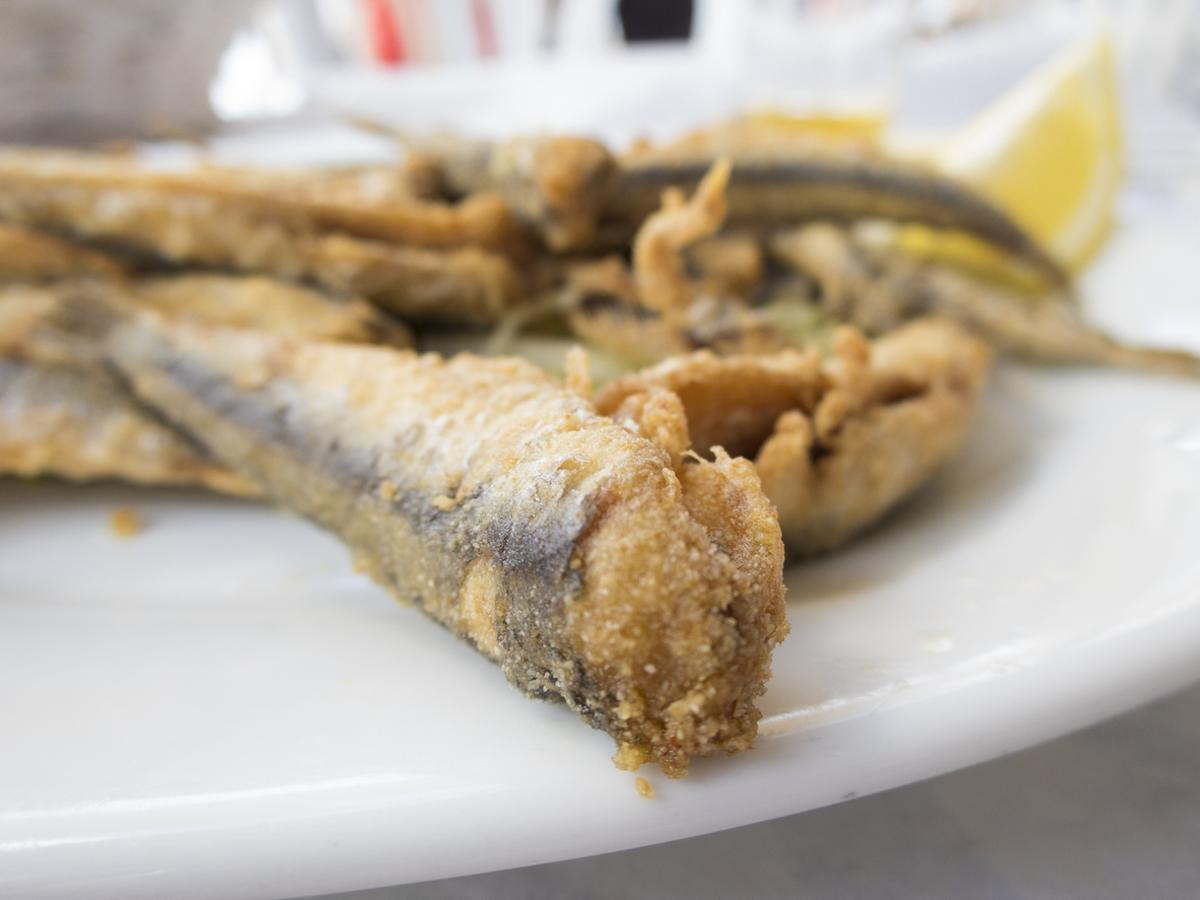 Pescado frito.