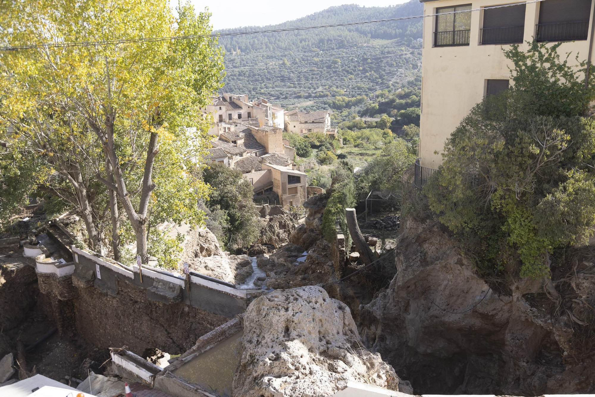 El pueblo de Letur sigue devastado este jueves  tras las fuertes inundaciones