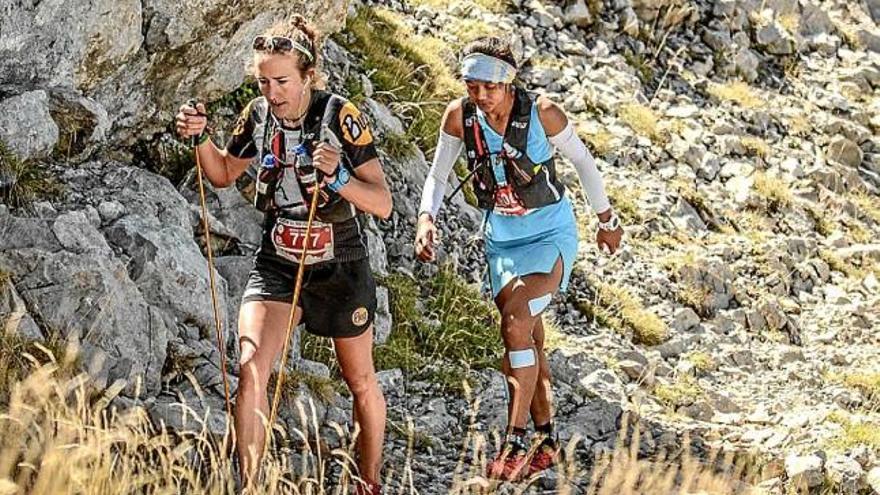 Núria Picas (777) durant la seva participació a l&#039;Ultra Pirineu