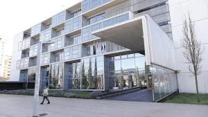 La façana del Palau de Justícia, seu de lAudiència de Girona.