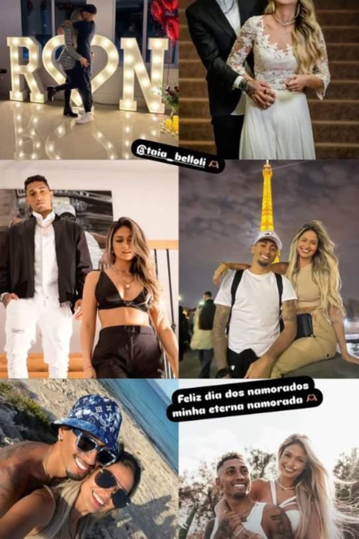 Así felicitó Raphinha a su mujer Natalia por el día de los enamorados en Brasil.