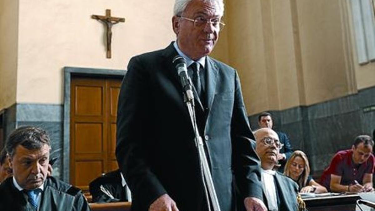 Aldo Brancher, durante su aparición ante un tribunal de Milán, ayer.