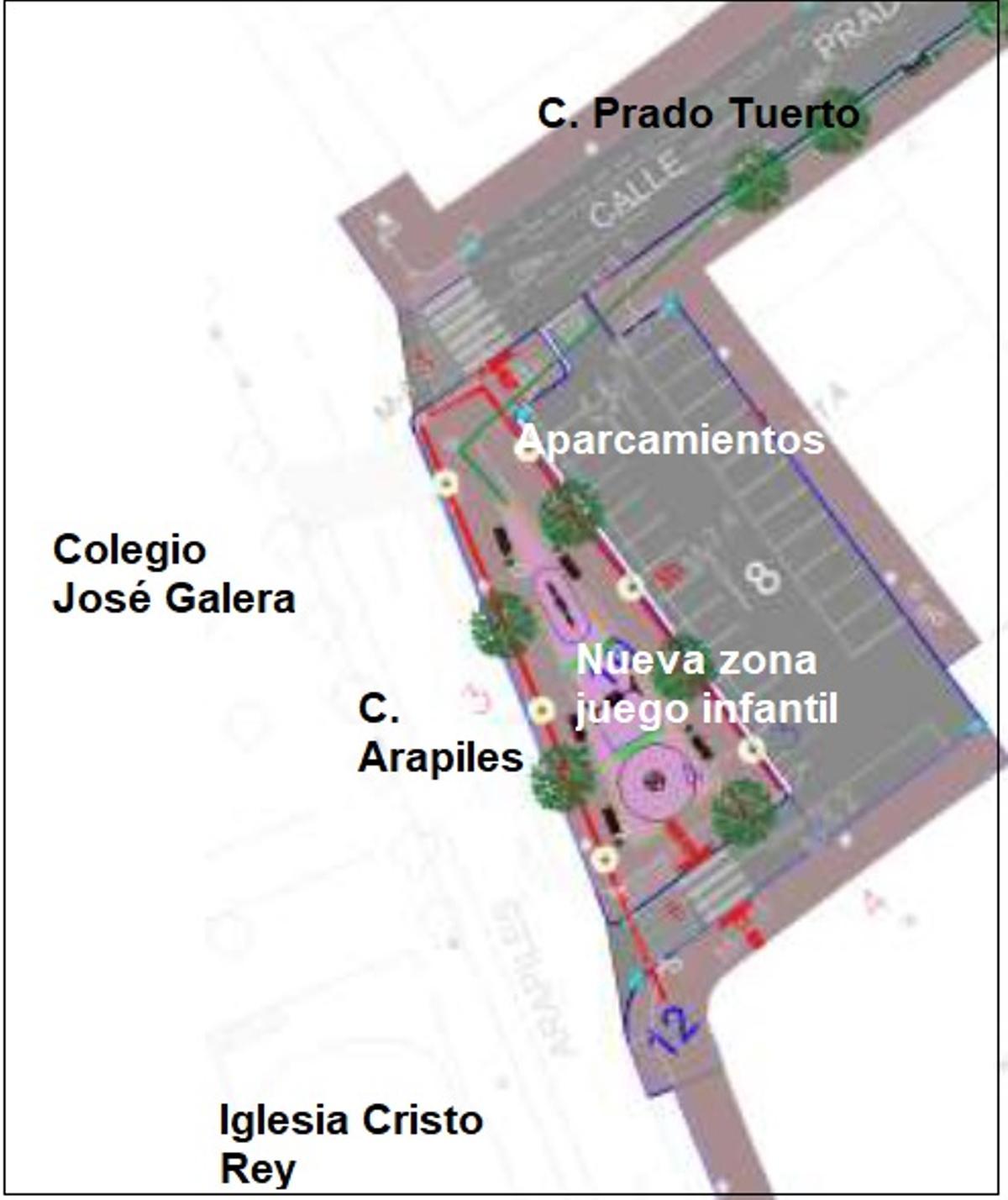 Un nuevo parque infantil, frente al colegio José Galera, en Arapiles