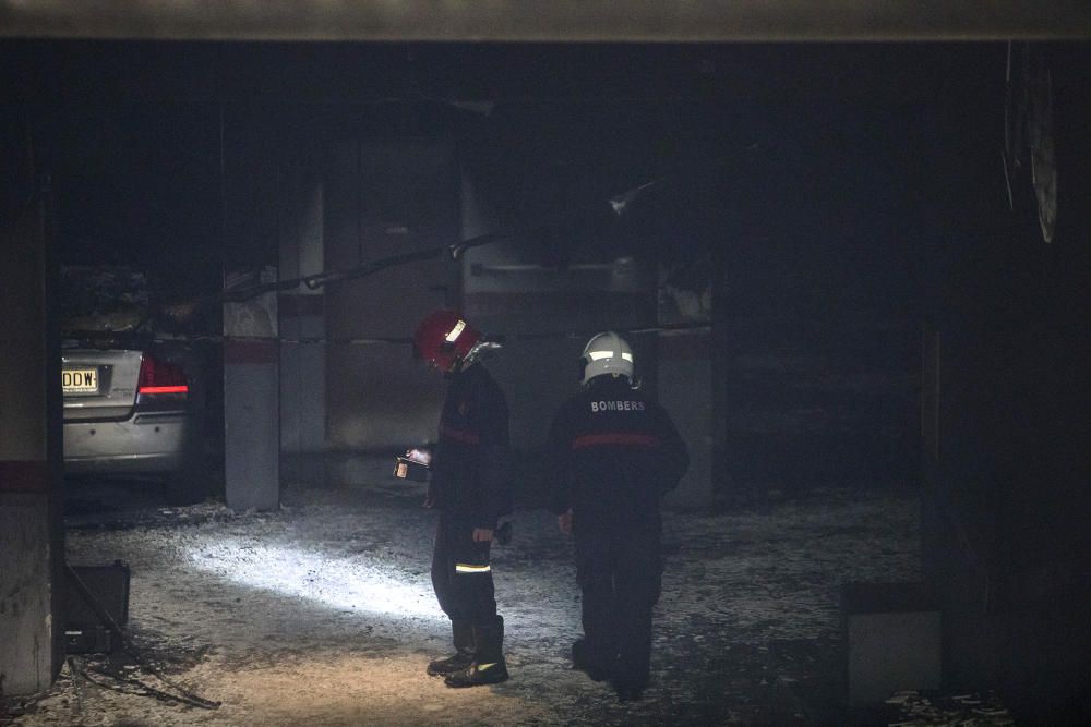 Incendio en un garaje en Castelló