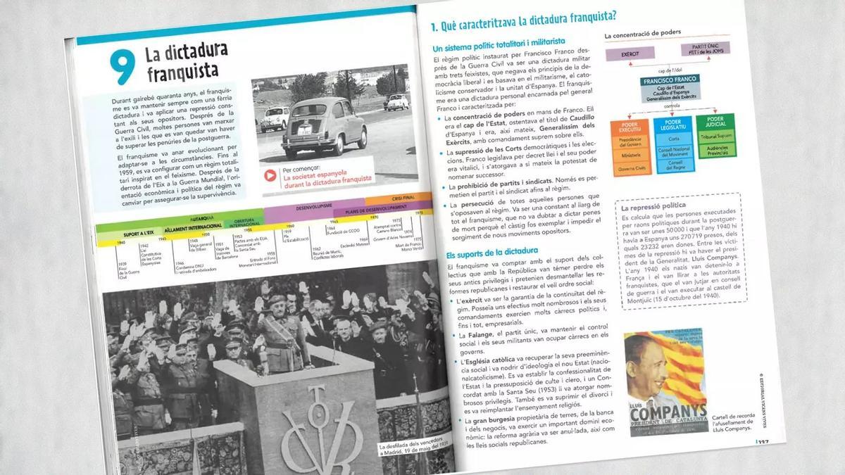 Ein Schulbuch in Spanien.