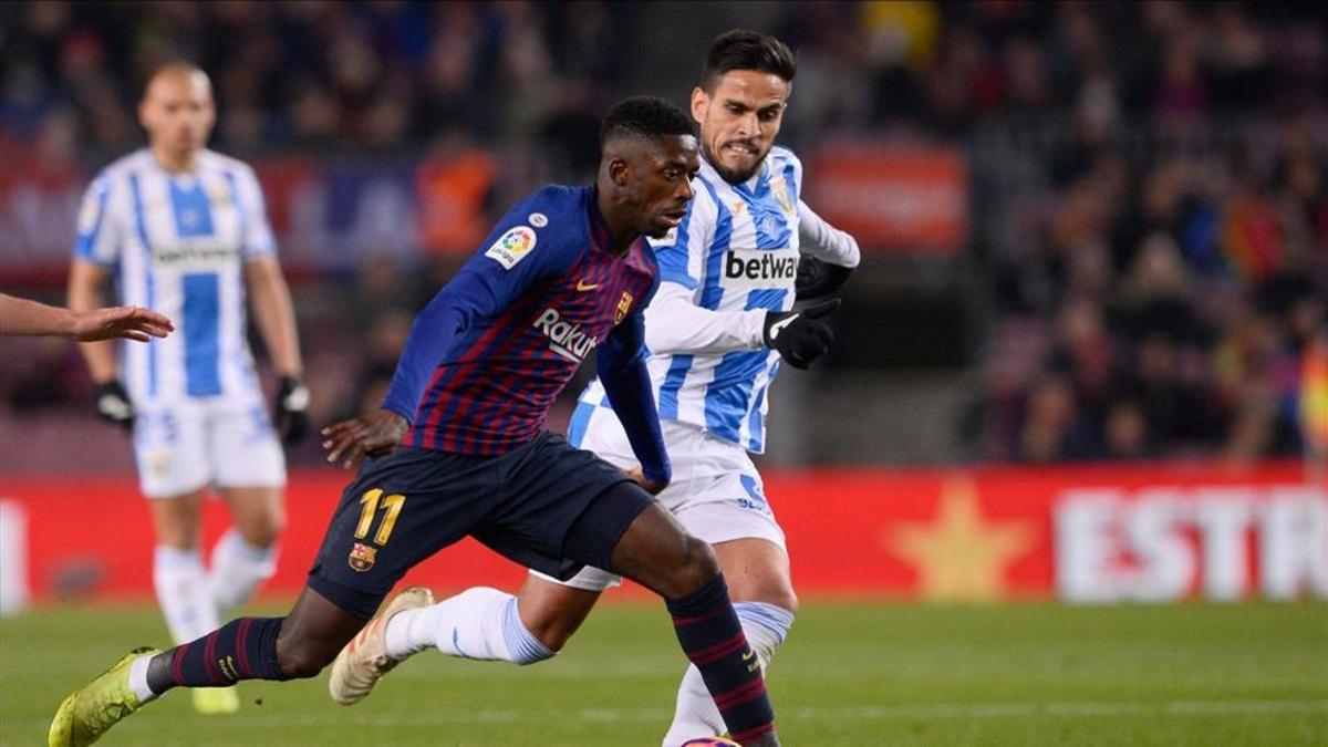 Dembélé, imagen durante el partido contra el Leganés