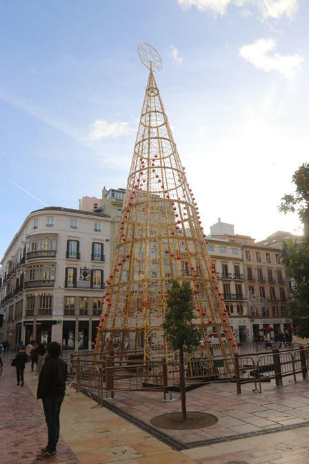 Luces de Navidad en el Centro de Málaga.